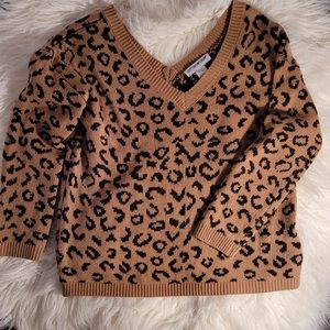 cheetah print sweater